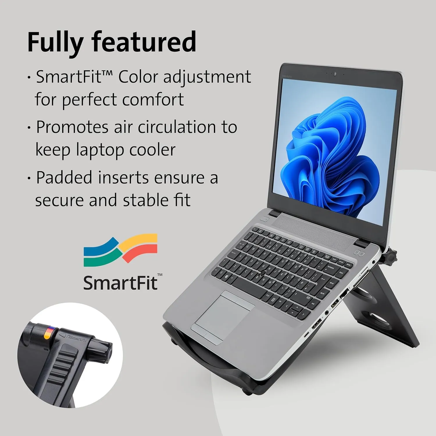 Kensington SmartFit Easy Riser Laptop Stand - Grey (60112)