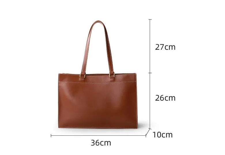 Large Leather Tote Bag Women's Shoulder Bag Briefcase