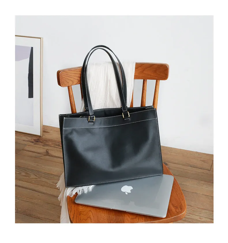 Large Leather Tote Bag Women's Shoulder Bag Briefcase