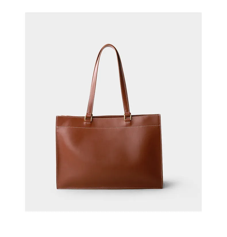 Large Leather Tote Bag Women's Shoulder Bag Briefcase