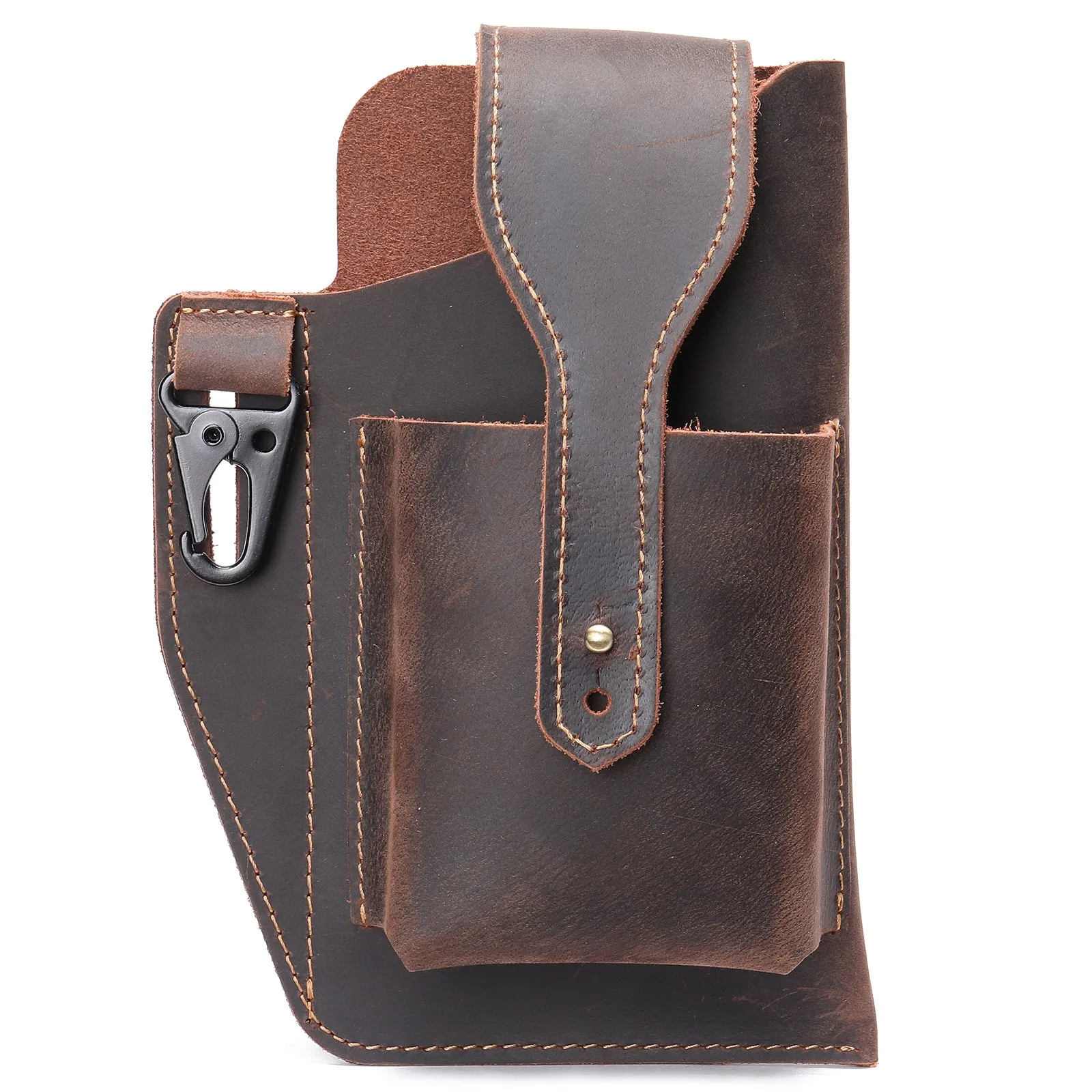 Leather Belt Bag Phone Wallet Purse for Men Loop Case Waist Pack