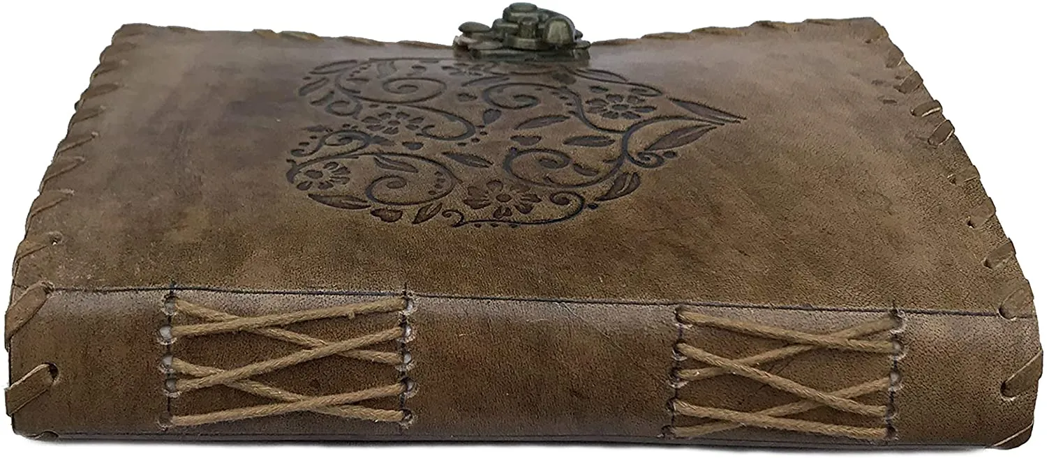 Leather Heart Embossed Antique Journal