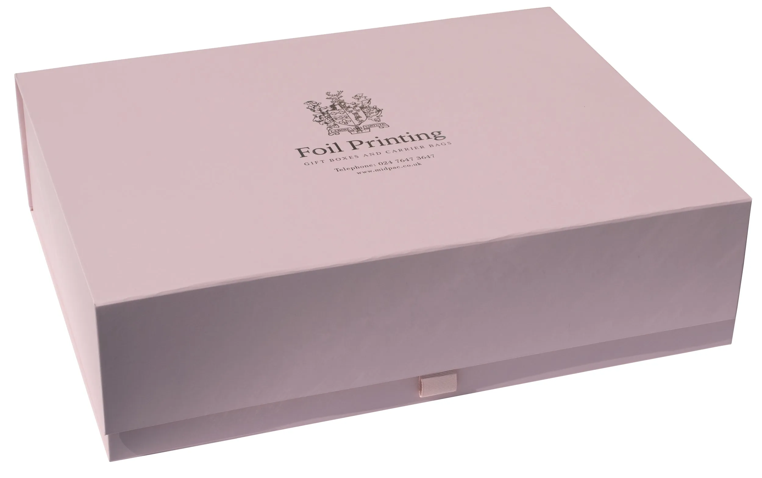 Luxury Blush Pink Foil Printed Boxes 340x440x120mm