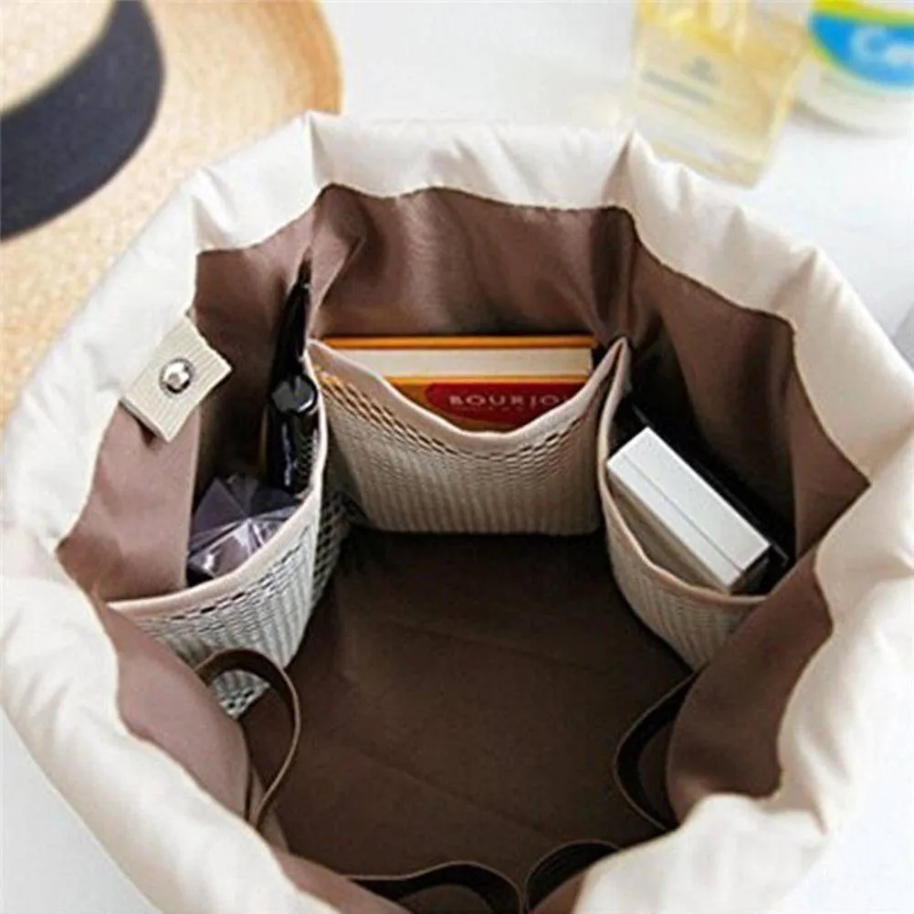 Makeup Barrel Shaped Cosmetic Storage Case Travel Toiletry Organizer