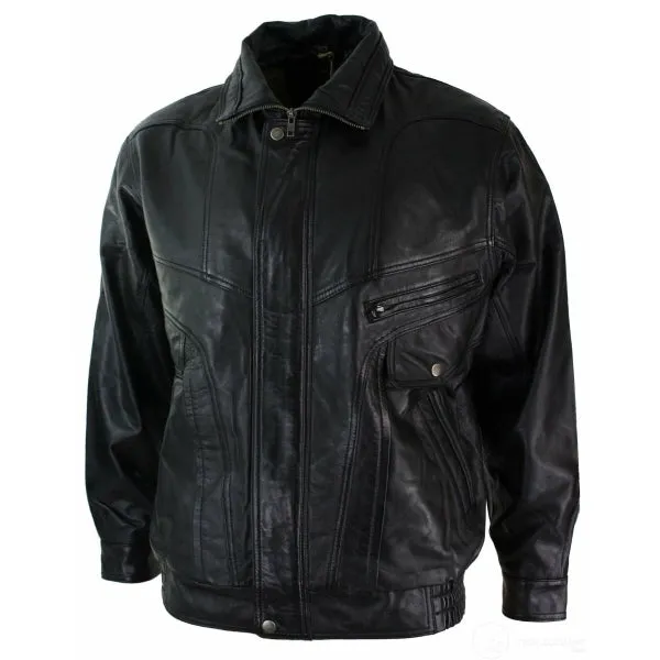 Men's Classic Bomber Nubuck Real Leather Jacket