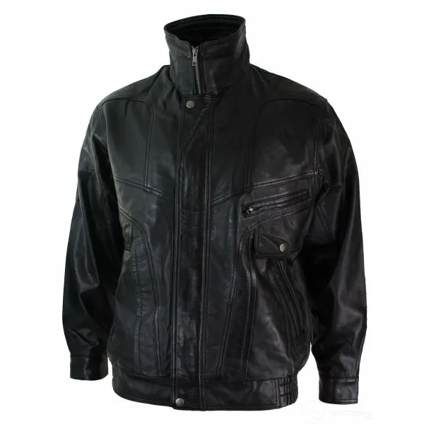 Men's Classic Bomber Nubuck Real Leather Jacket