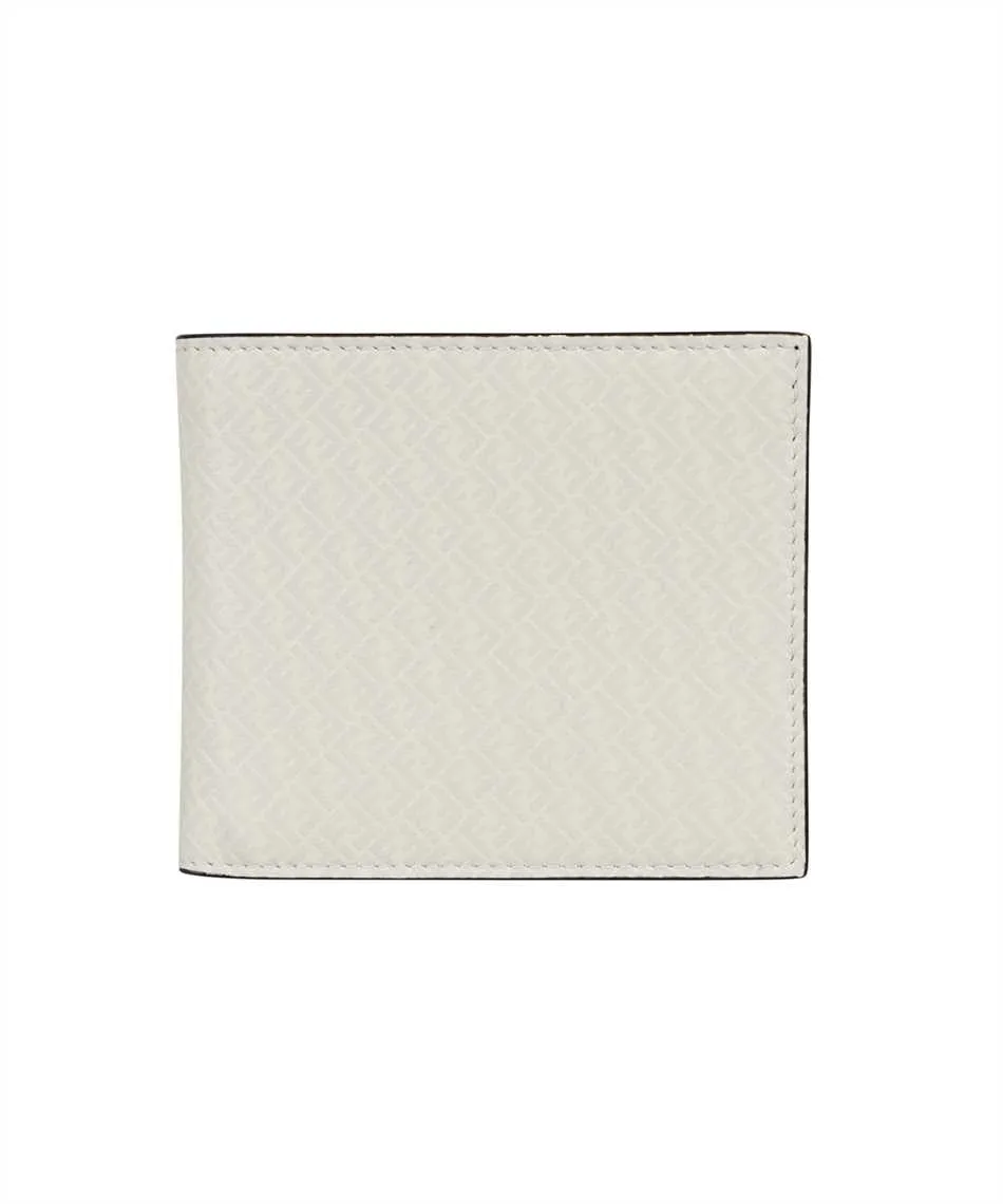 Men's Leather Flap-Over Wallet in White | 7M0169AGLP Color F0C88