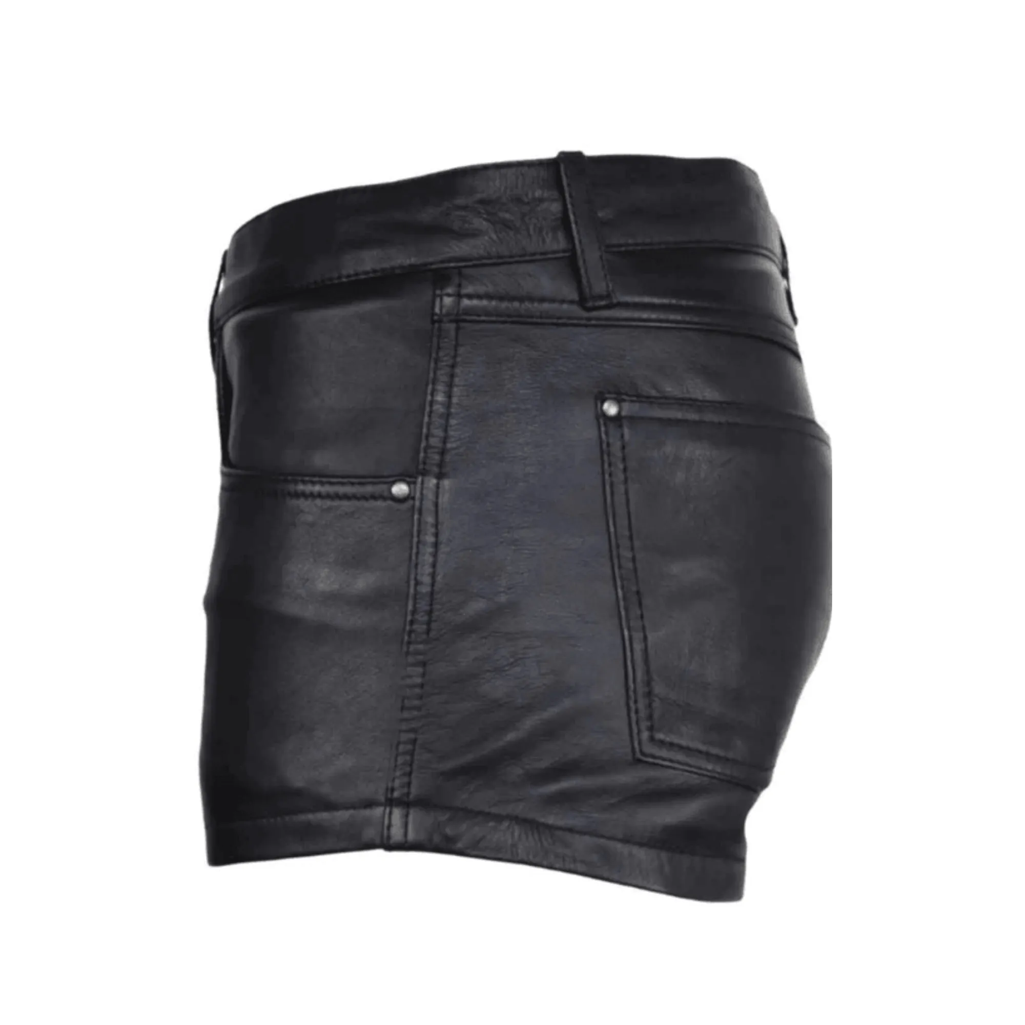 Mens Leather Shorts 501 Style