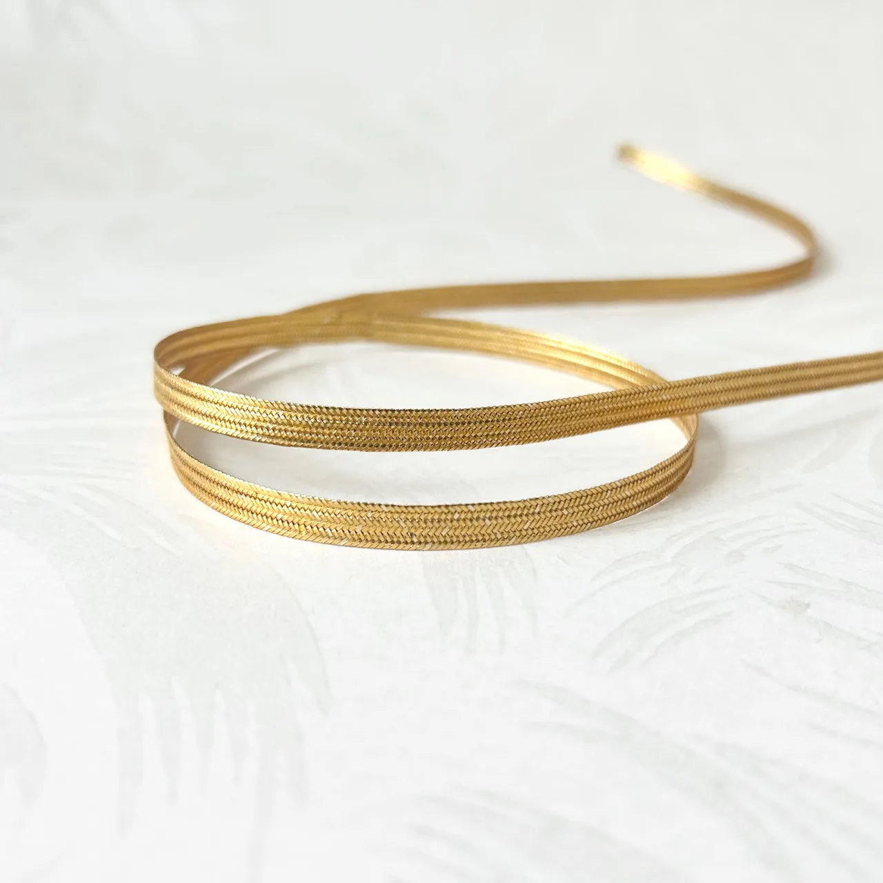 Metallic Gold Flat Braid - Multiple Widths