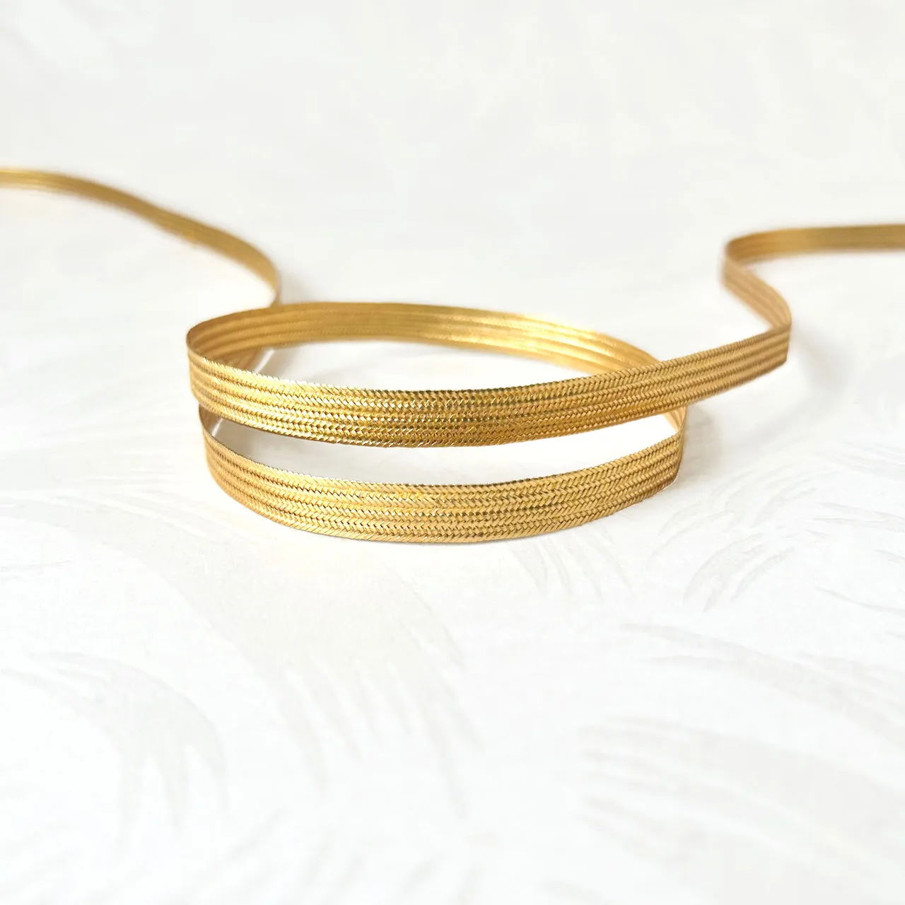 Metallic Gold Flat Braid - Multiple Widths