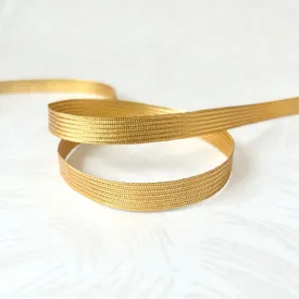 Metallic Gold Flat Braid - Multiple Widths