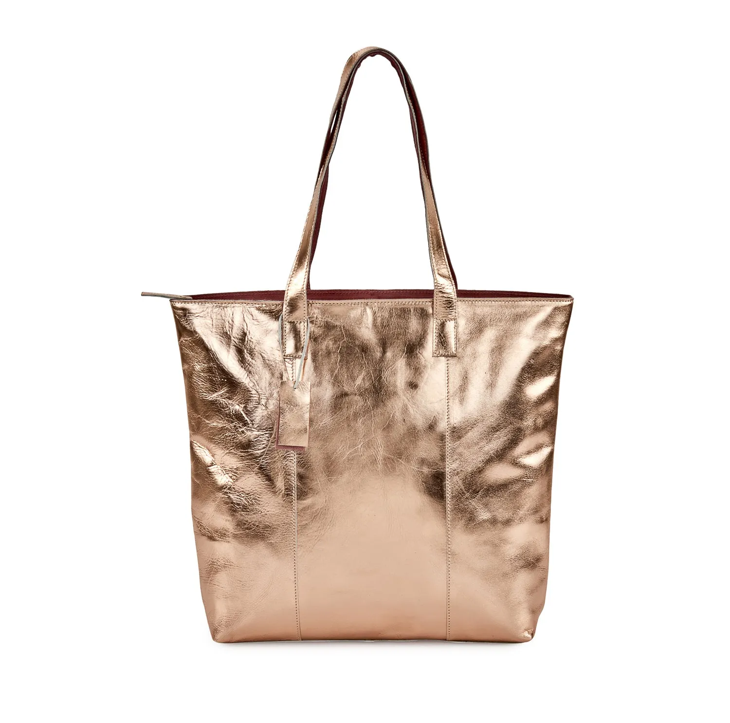 Metallic Magpie Zip Top Tote Bag #LB86 Rose