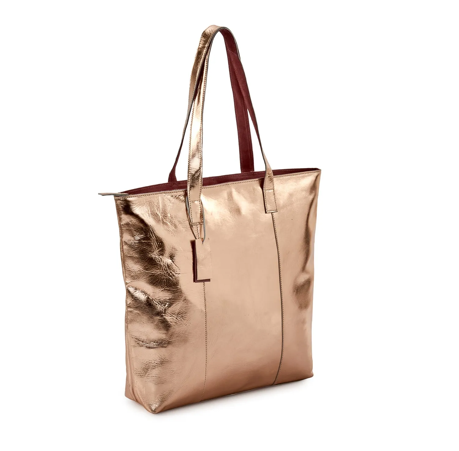 Metallic Magpie Zip Top Tote Bag #LB86 Rose