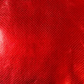 METALLIC RED EMBOSSED SNAKE SOLID COW HIDE