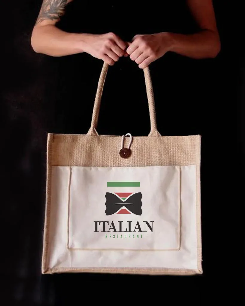 Milan Jute Tote Bags - Personalized Jute Tote Bags With Your Logo