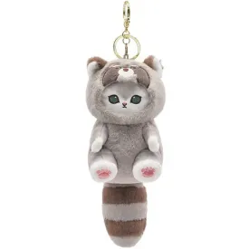 Mofusand Raccoon Cat Plush Keychain