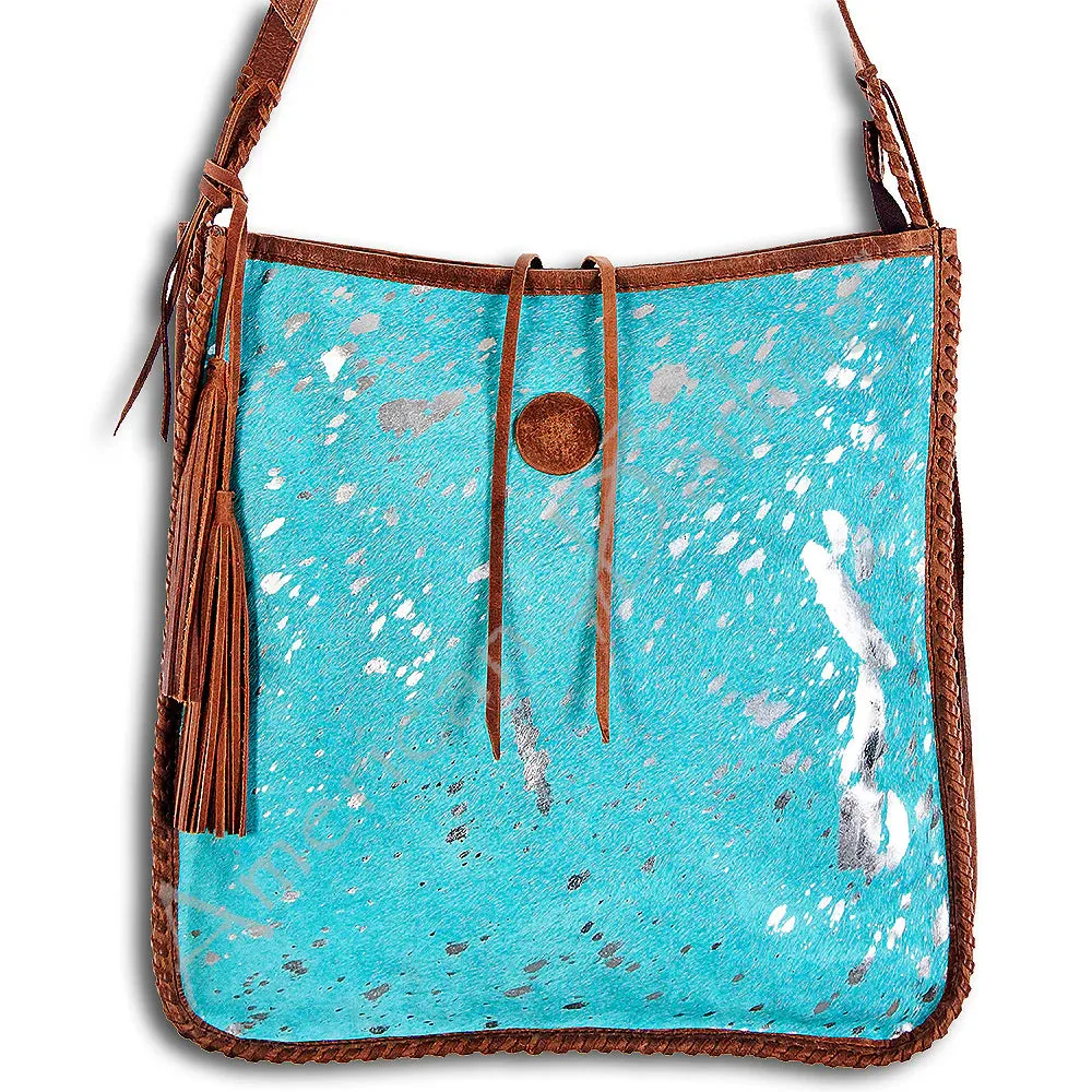 My Messenger Turquoise Wash Genuine Leather Hand Bag Crossbody