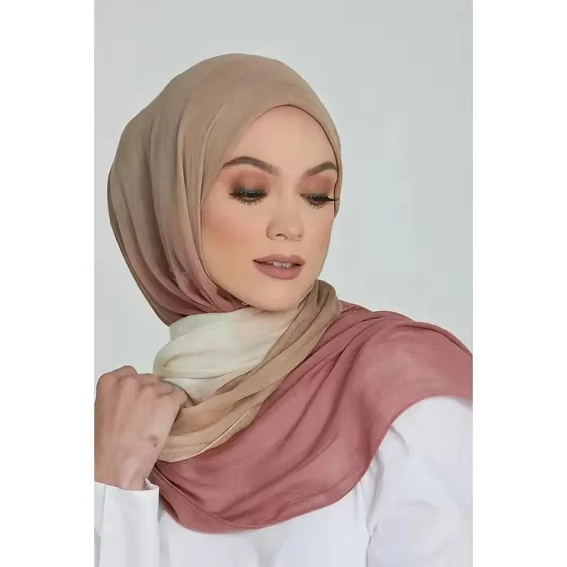 MY065  cotton -Gradient  hijab  printed scarf  hijab/tudung  printed hijab