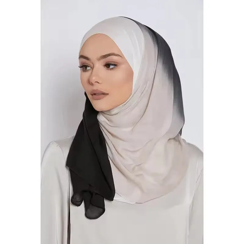 MY065  cotton -Gradient  hijab  printed scarf  hijab/tudung  printed hijab