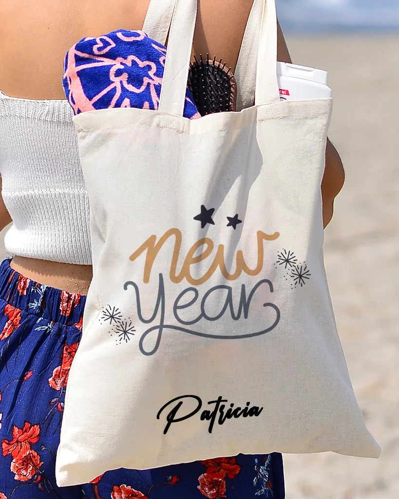 New Year Stars Tote Bag - New Year's Tote Bags