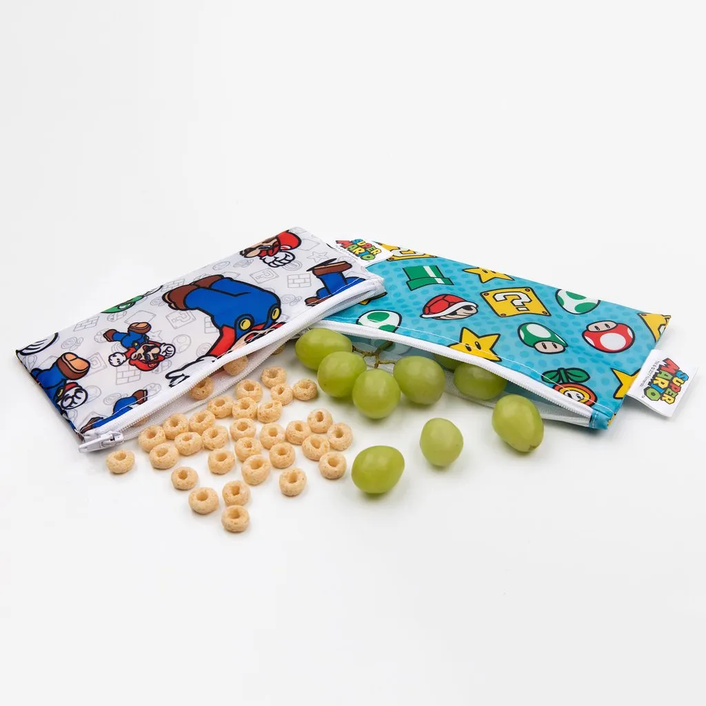 Nintendo Reusable Snack Bag, Small 2 Pack: Super Mario