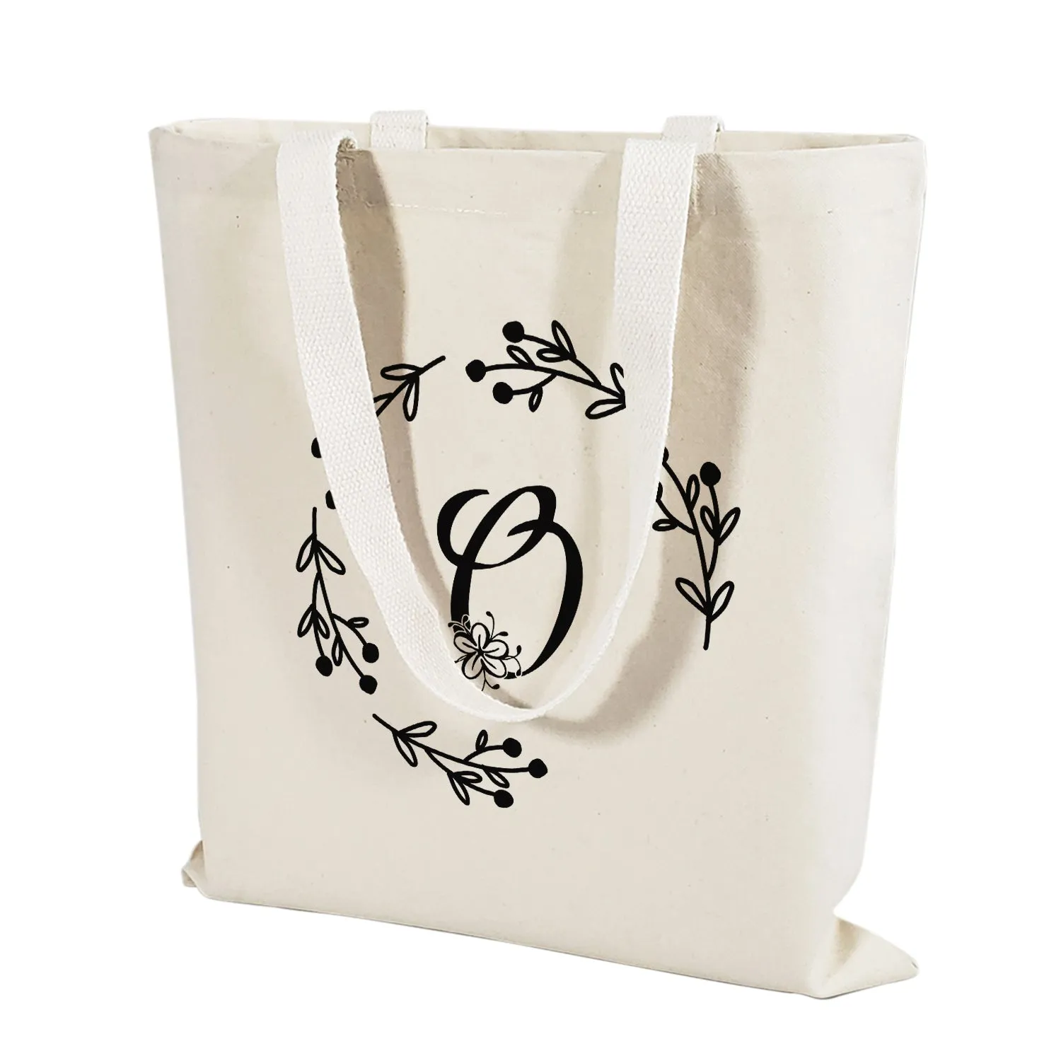 ''O'' Letter Initial Canvas Tote Bag - Initials Bags