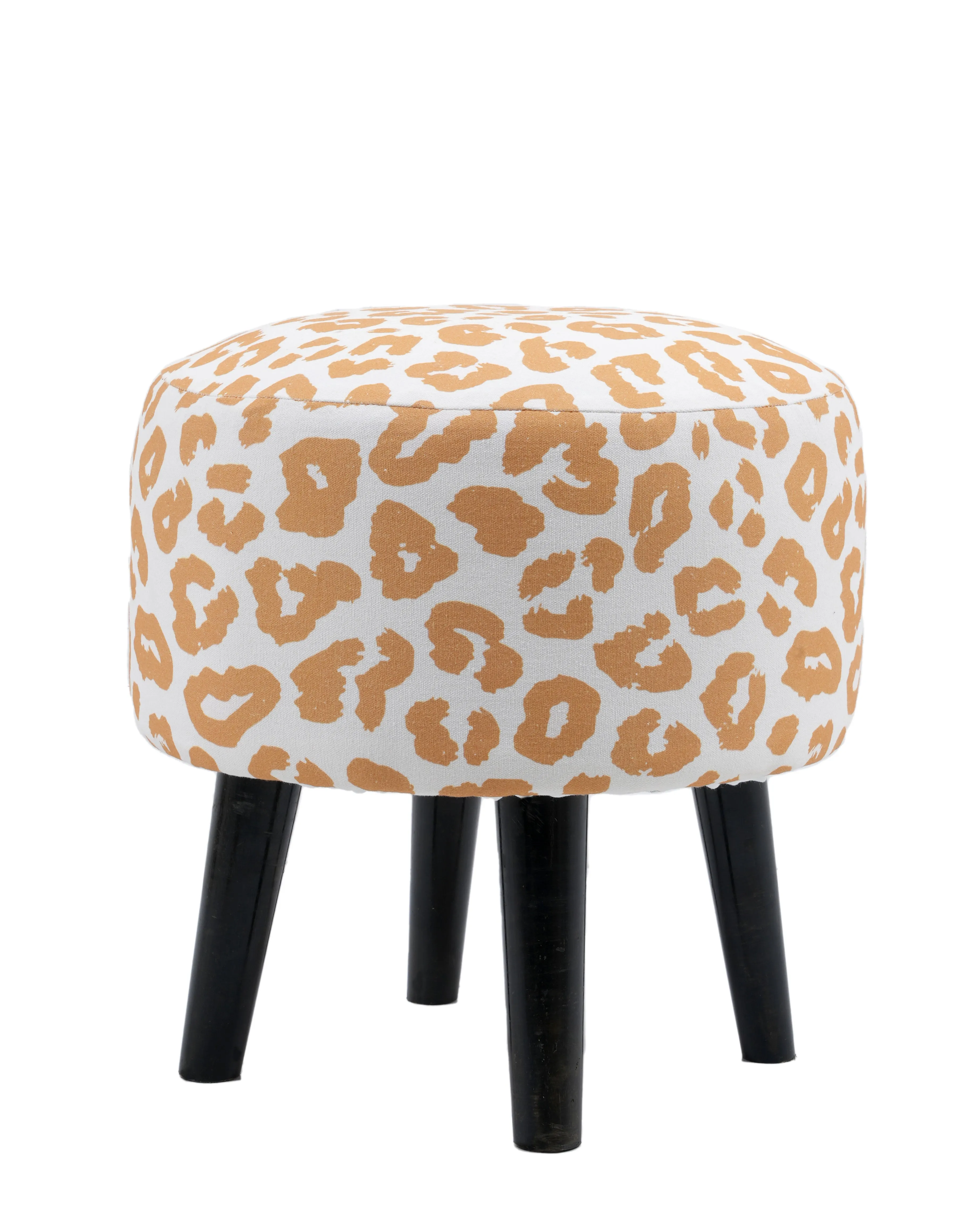 Orange Printed Stool