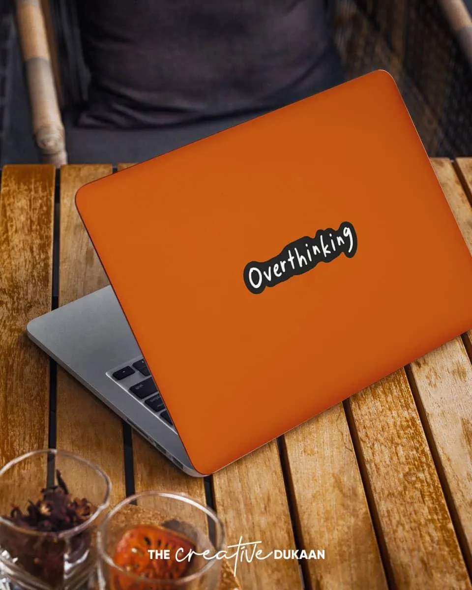 Overthinking Yellow Colour Cool Laptop Skin