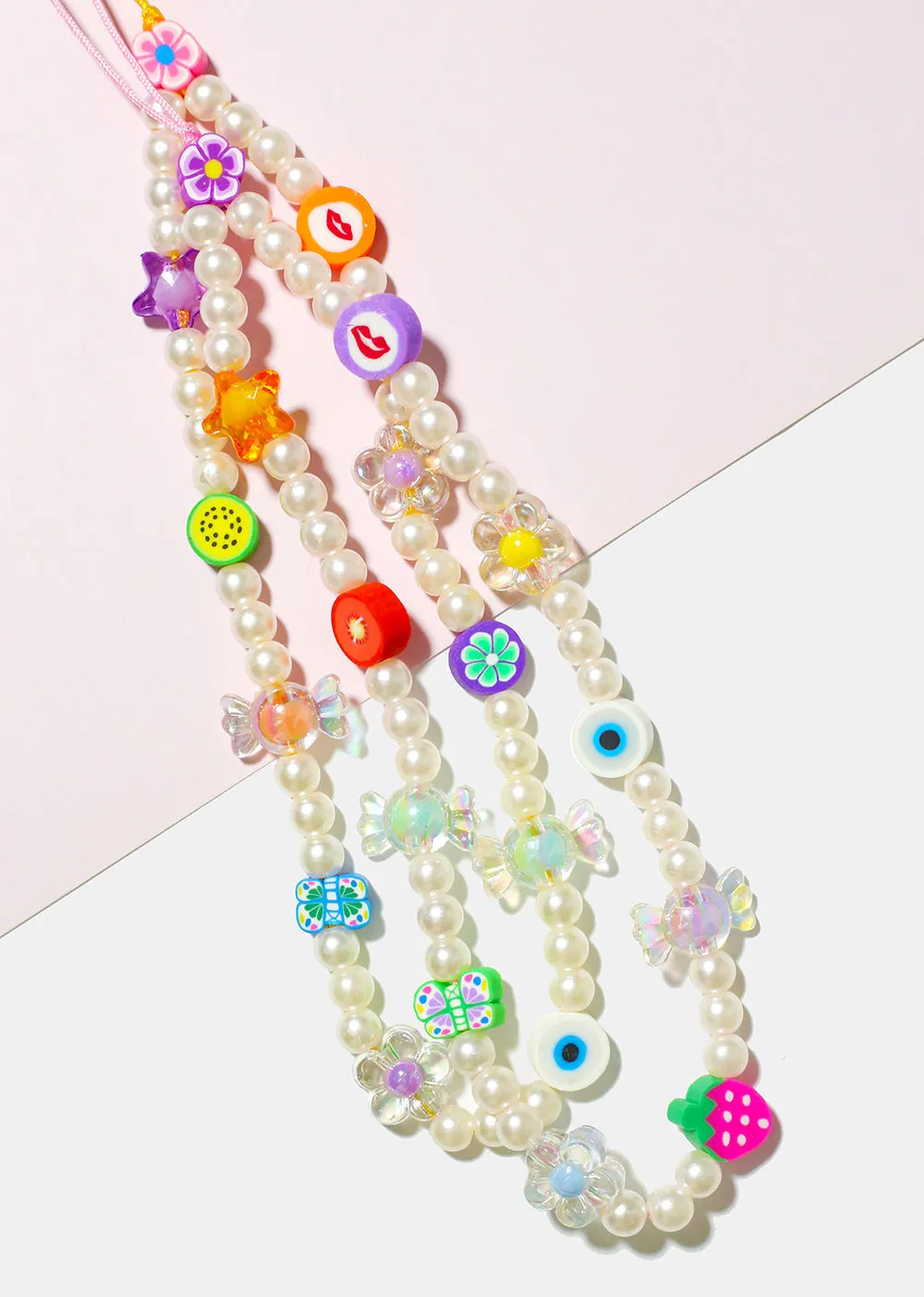 Pearl and Candy Cell Phone Keychain