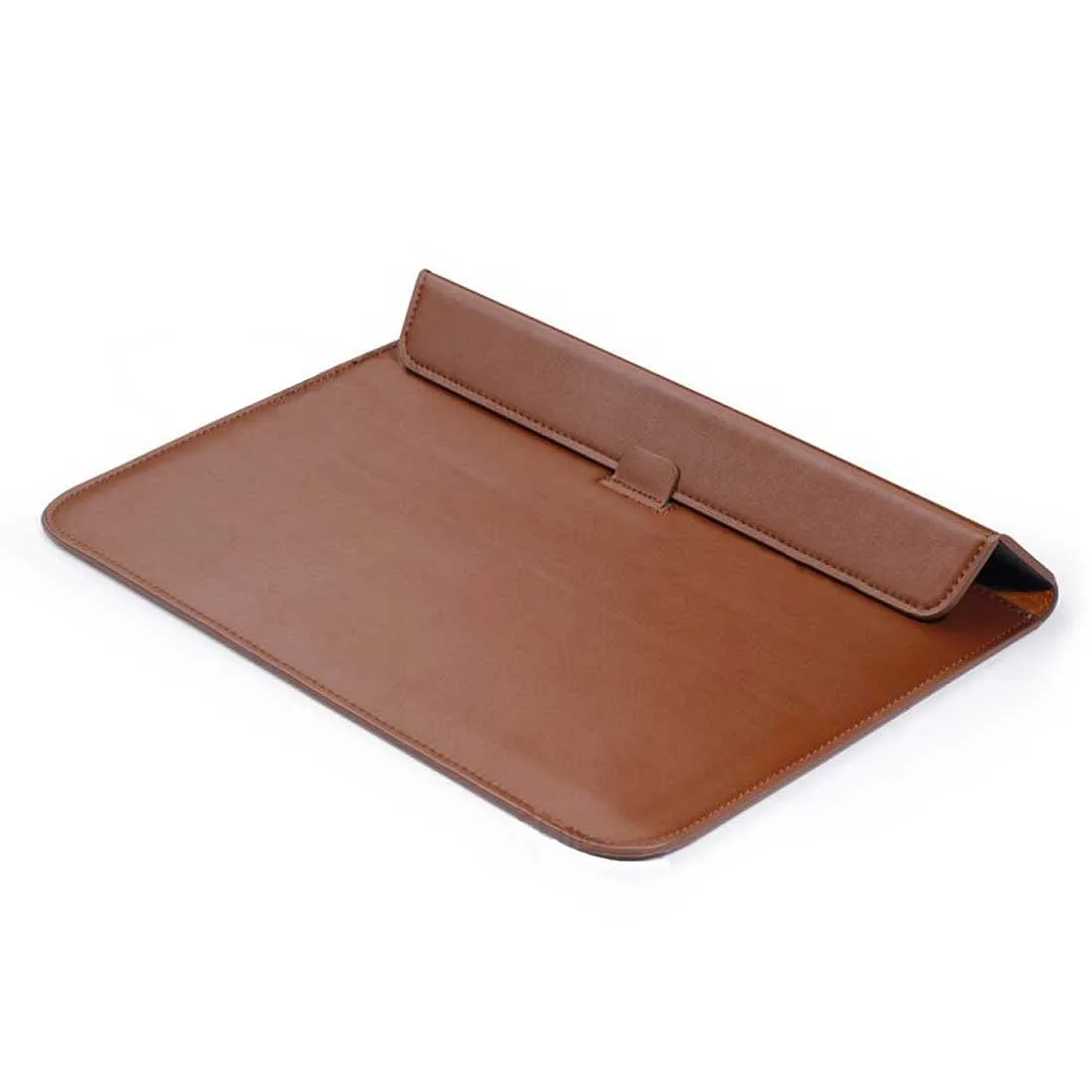 Personalized Leather Laptop Sleeve With Stand - Add Your Initial