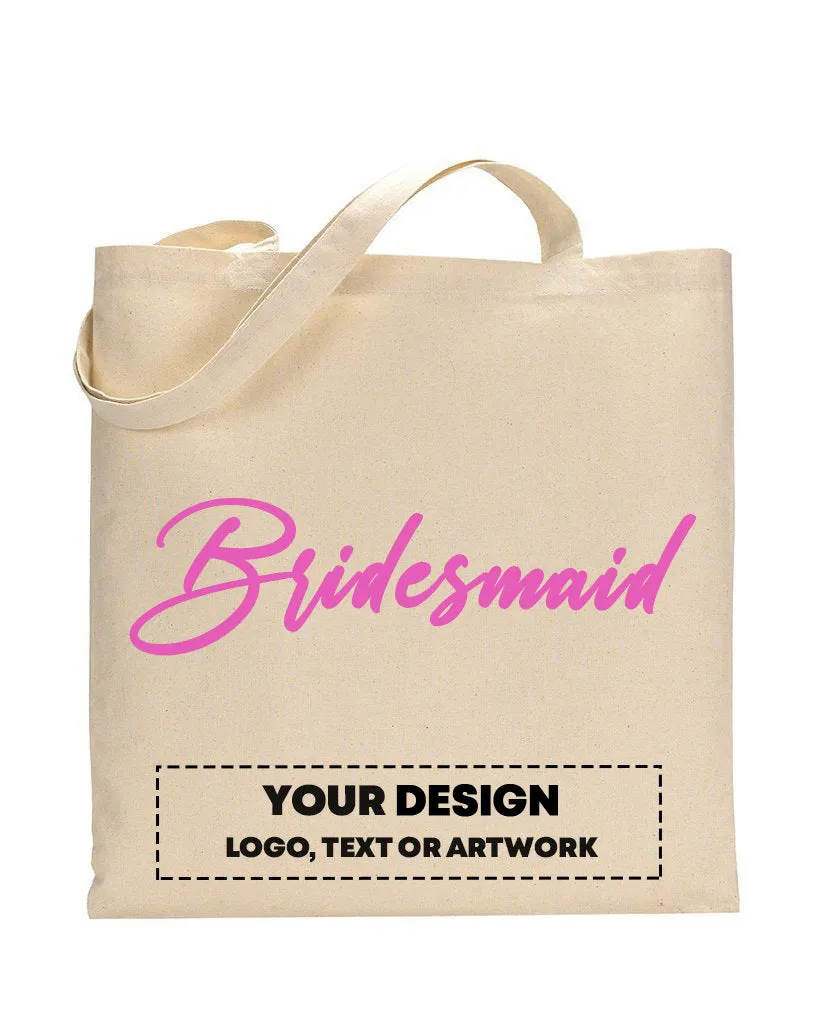 Pink Color Bridesmaid Tote Bag - Bridal-Wedding Tote Bags