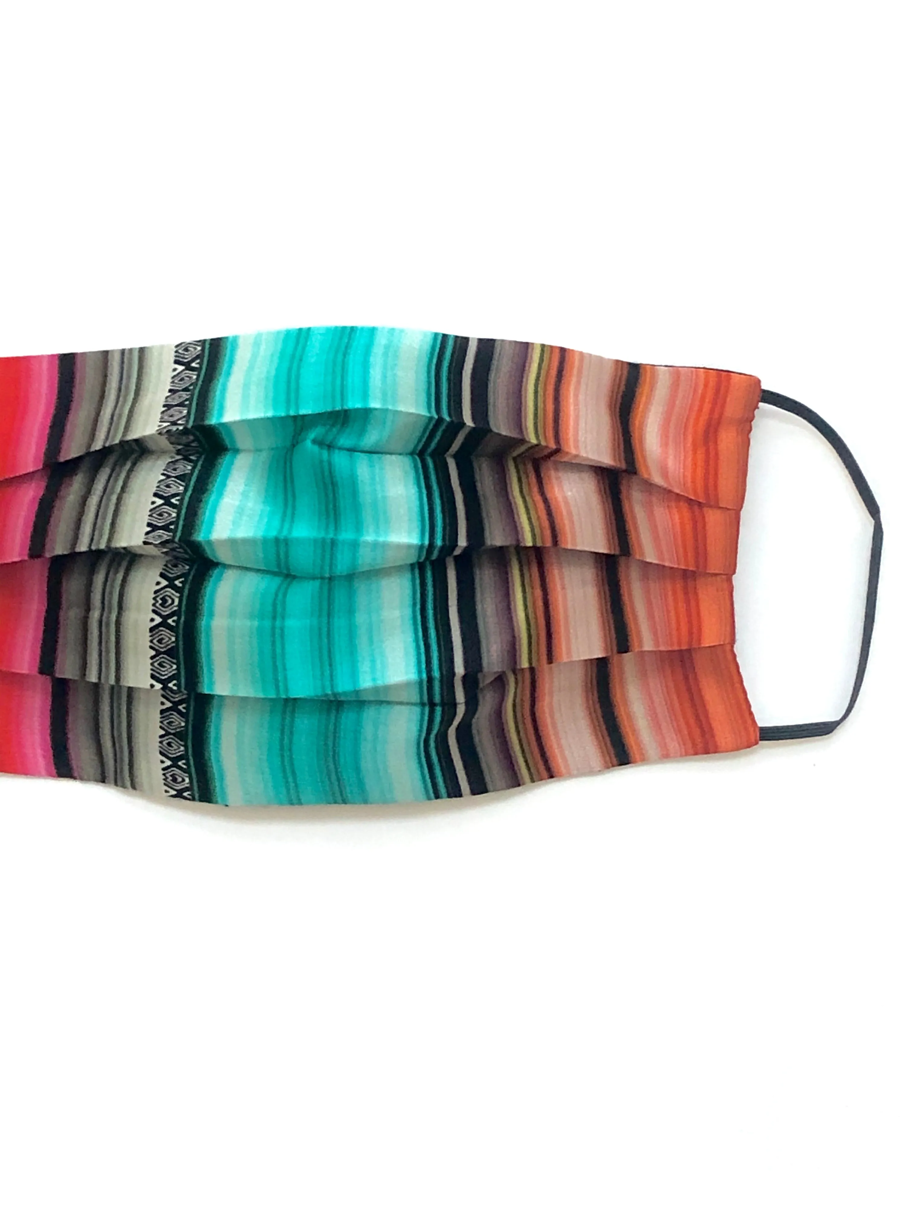 Printed Silk Face Mask   Serape Multi