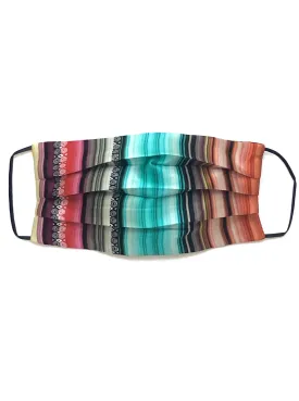 Printed Silk Face Mask   Serape Multi