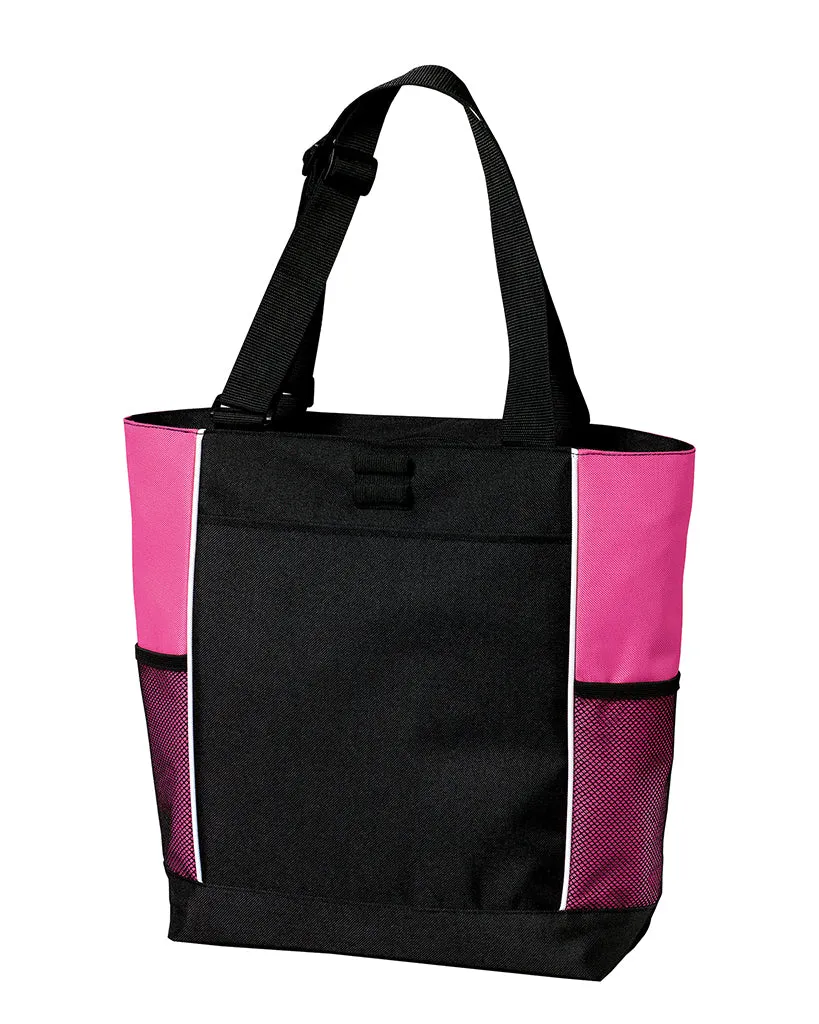 Promotional Two Side Mesh Pockets Panel Tote