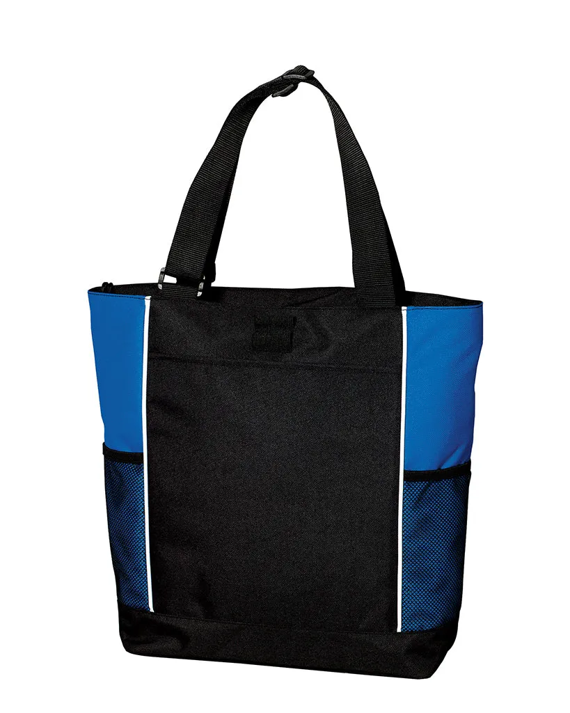 Promotional Two Side Mesh Pockets Panel Tote