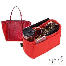 Purse Organizer Insert for Celine Cabas Phantom, Bag Organizer with Single Bottle Holder and Exterior Pockets