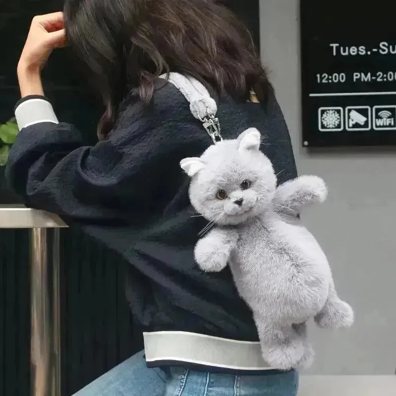 Realistic Live Cat Shaped Backpack