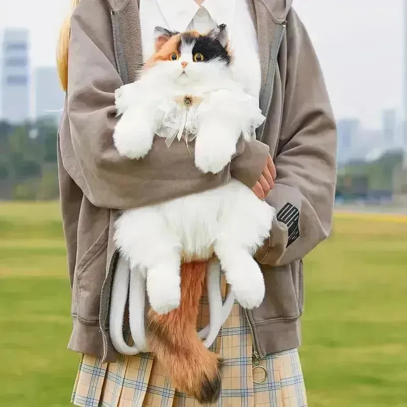 Realistic Live Cat Shaped Backpack