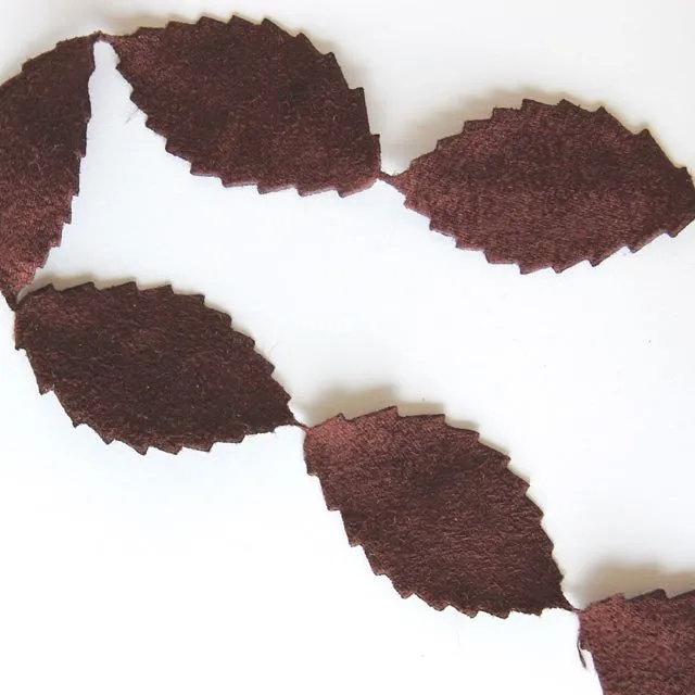 Row of Leaves  Ribbon Trim - Multiple Colorways