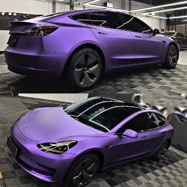 Satin Metallic Ghost Purple Vinyl Wrap