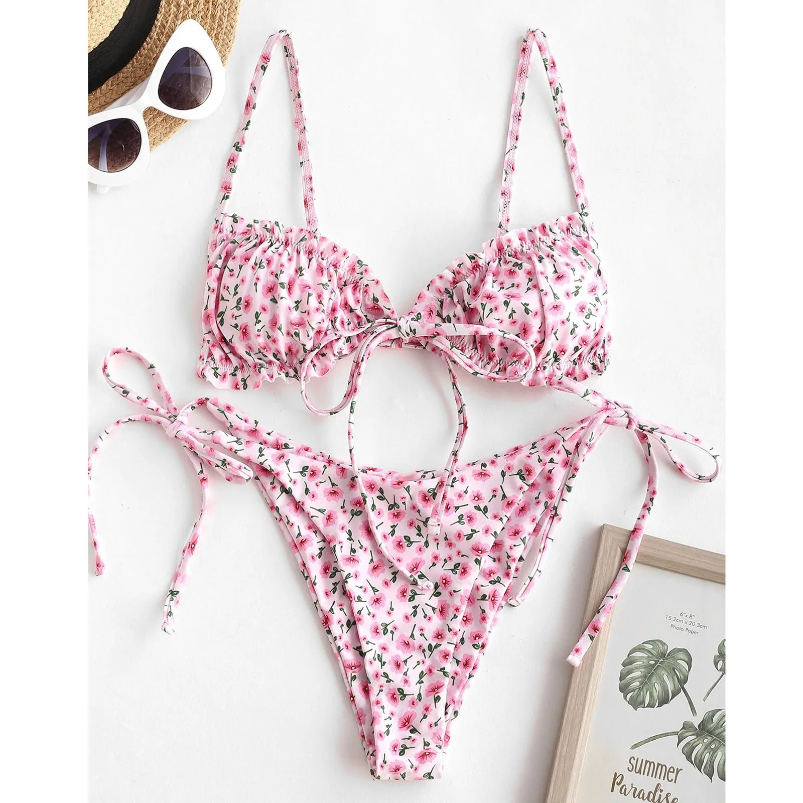 Sexy Printed Push-Up Bikinis Set