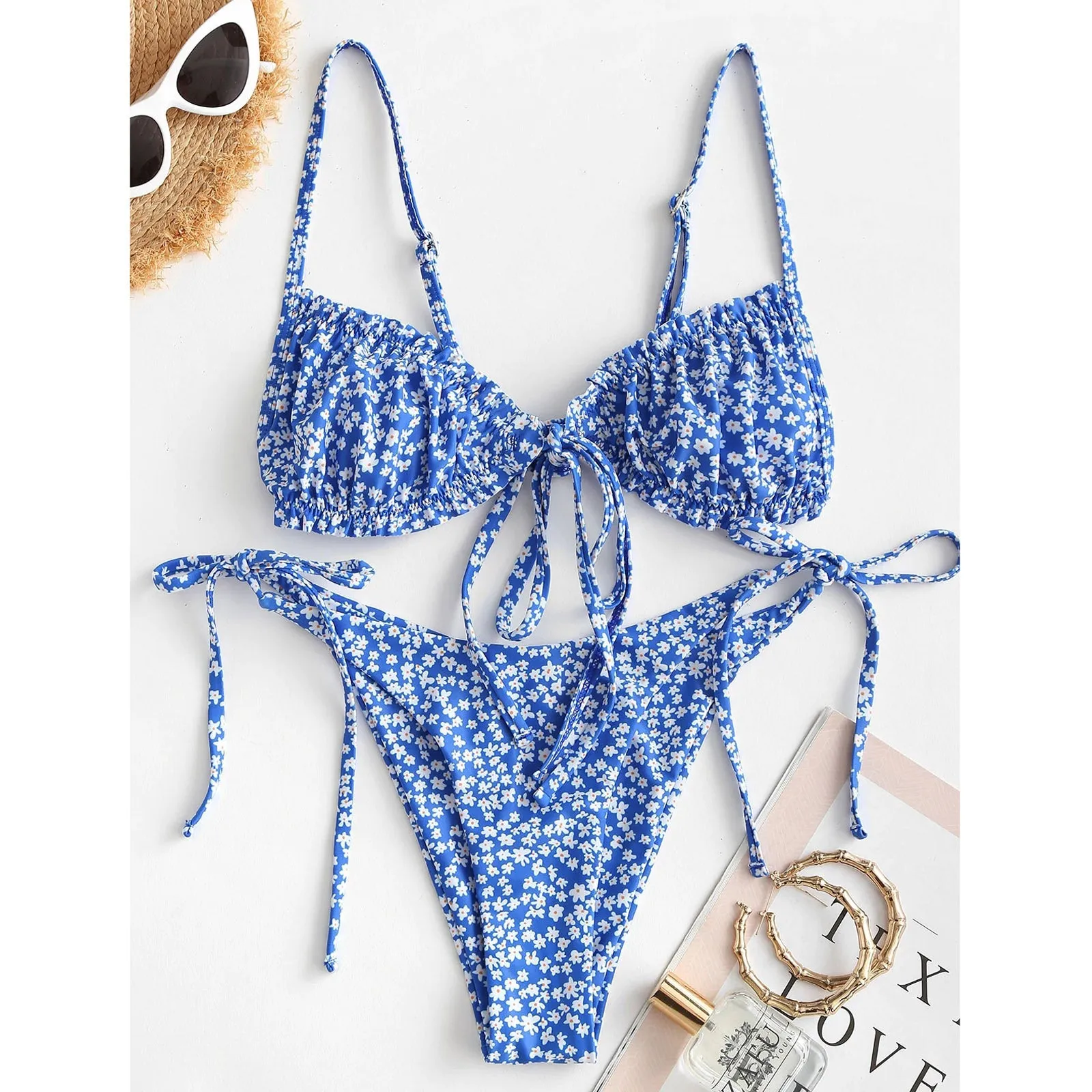 Sexy Printed Push-Up Bikinis Set