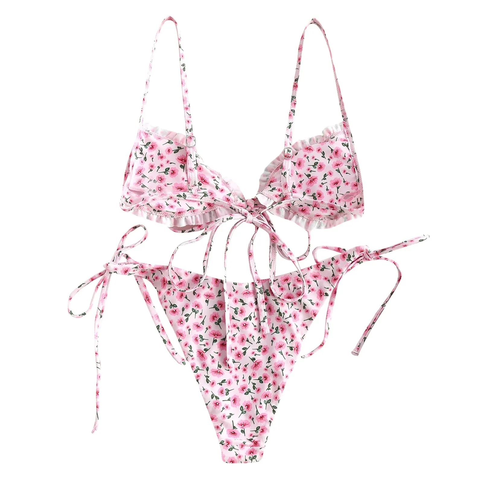 Sexy Printed Push-Up Bikinis Set