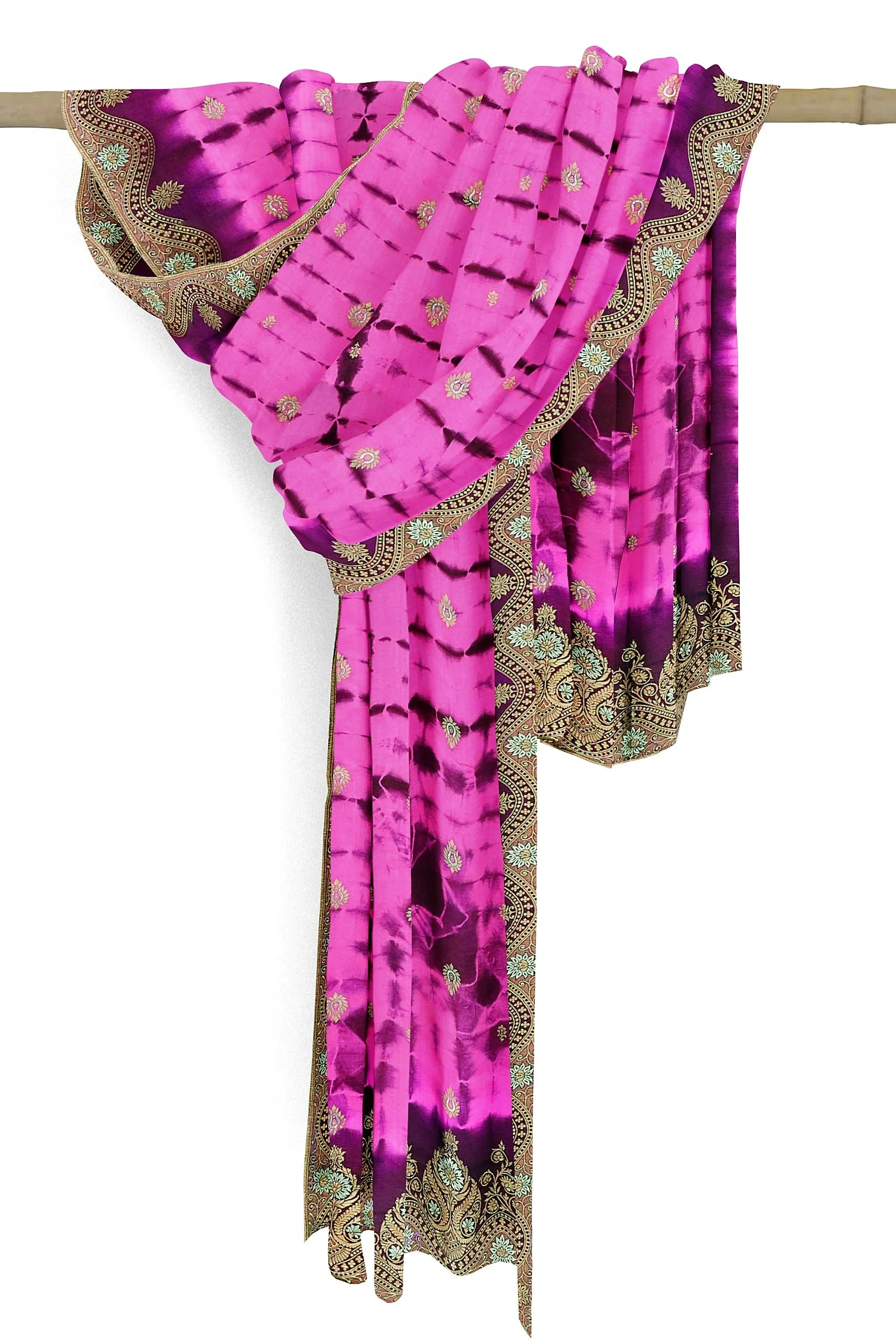 Silk Magenta Jacquard Dupatta For Women