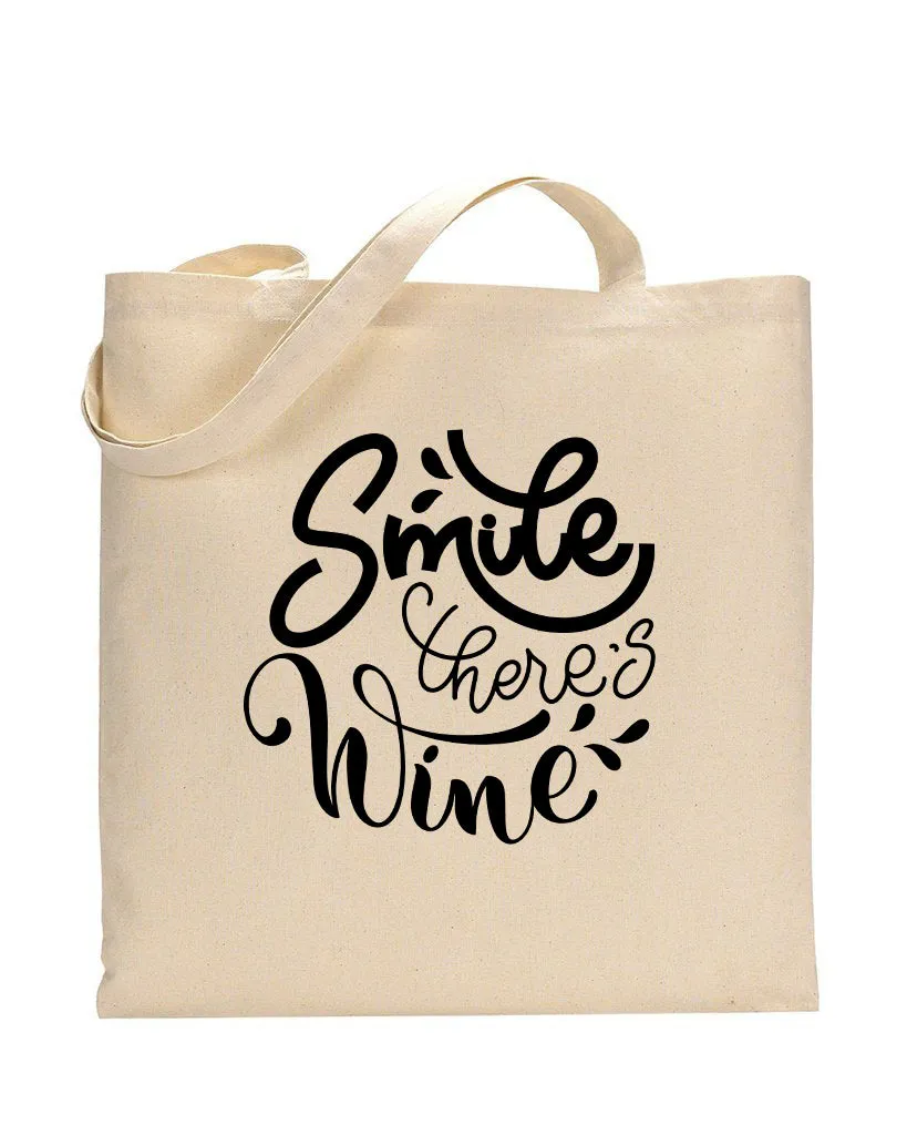 Smile There's Wine Design - Winery Tote Bags