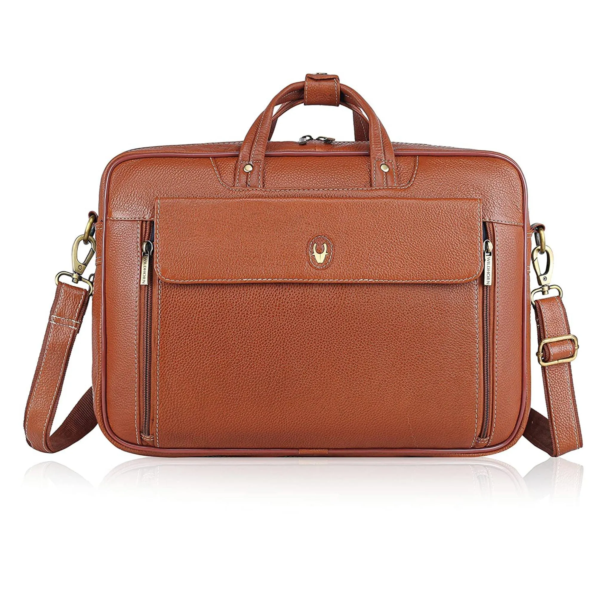 SPENCER Leather Laptop Messenger Bag for Men