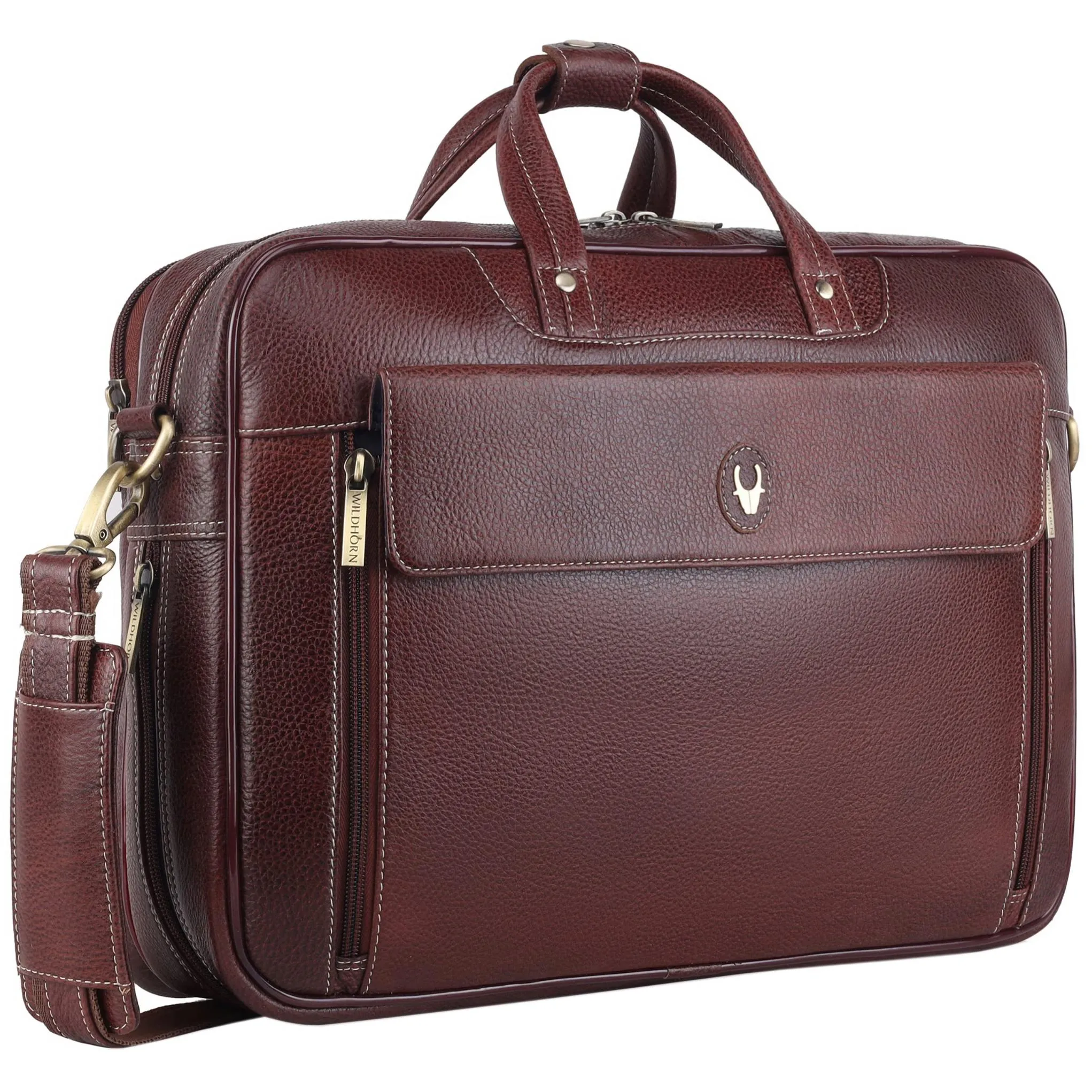 SPENCER Leather Laptop Messenger Bag for Men