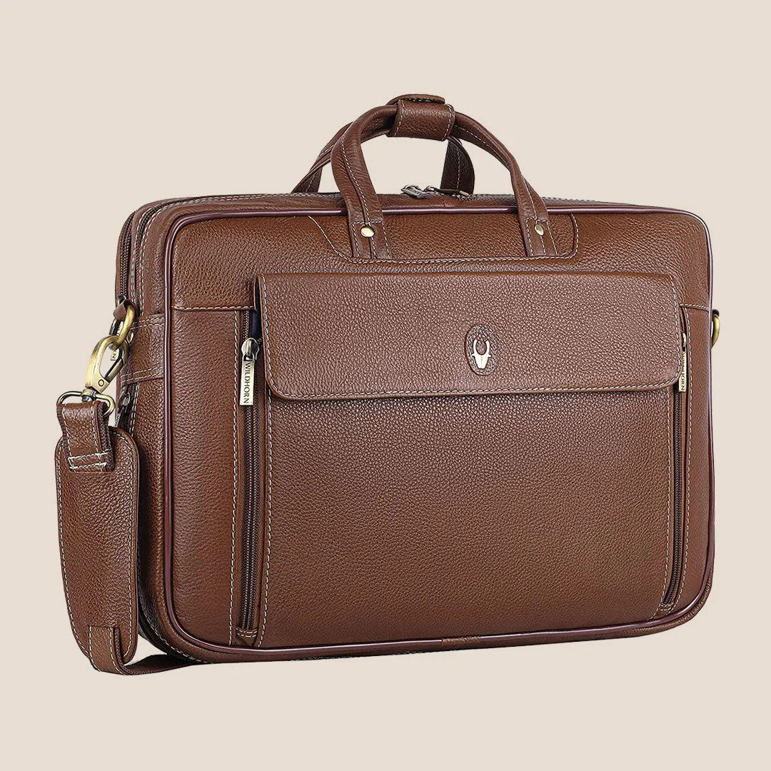 SPENCER Leather Laptop Messenger Bag for Men