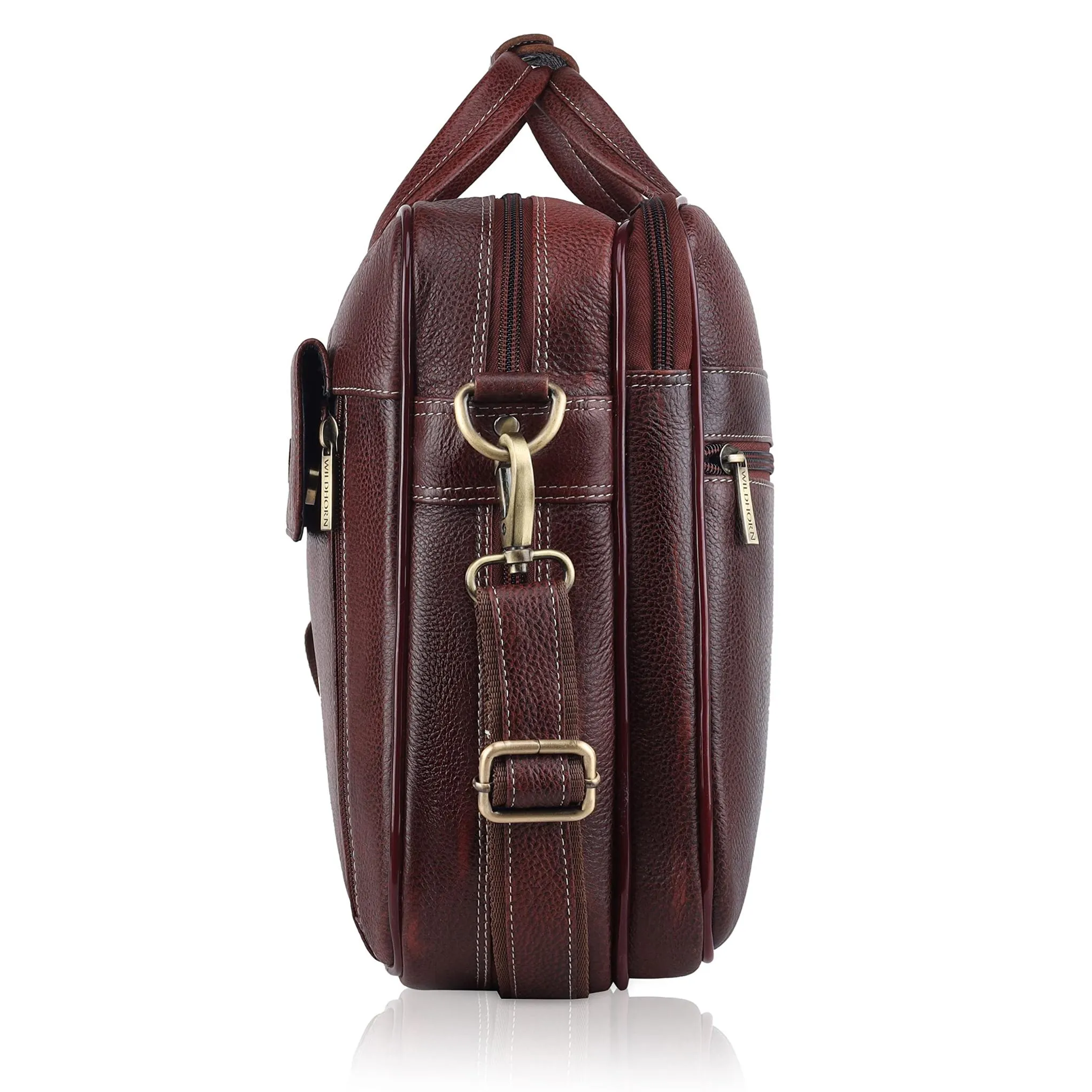 SPENCER Leather Laptop Messenger Bag for Men