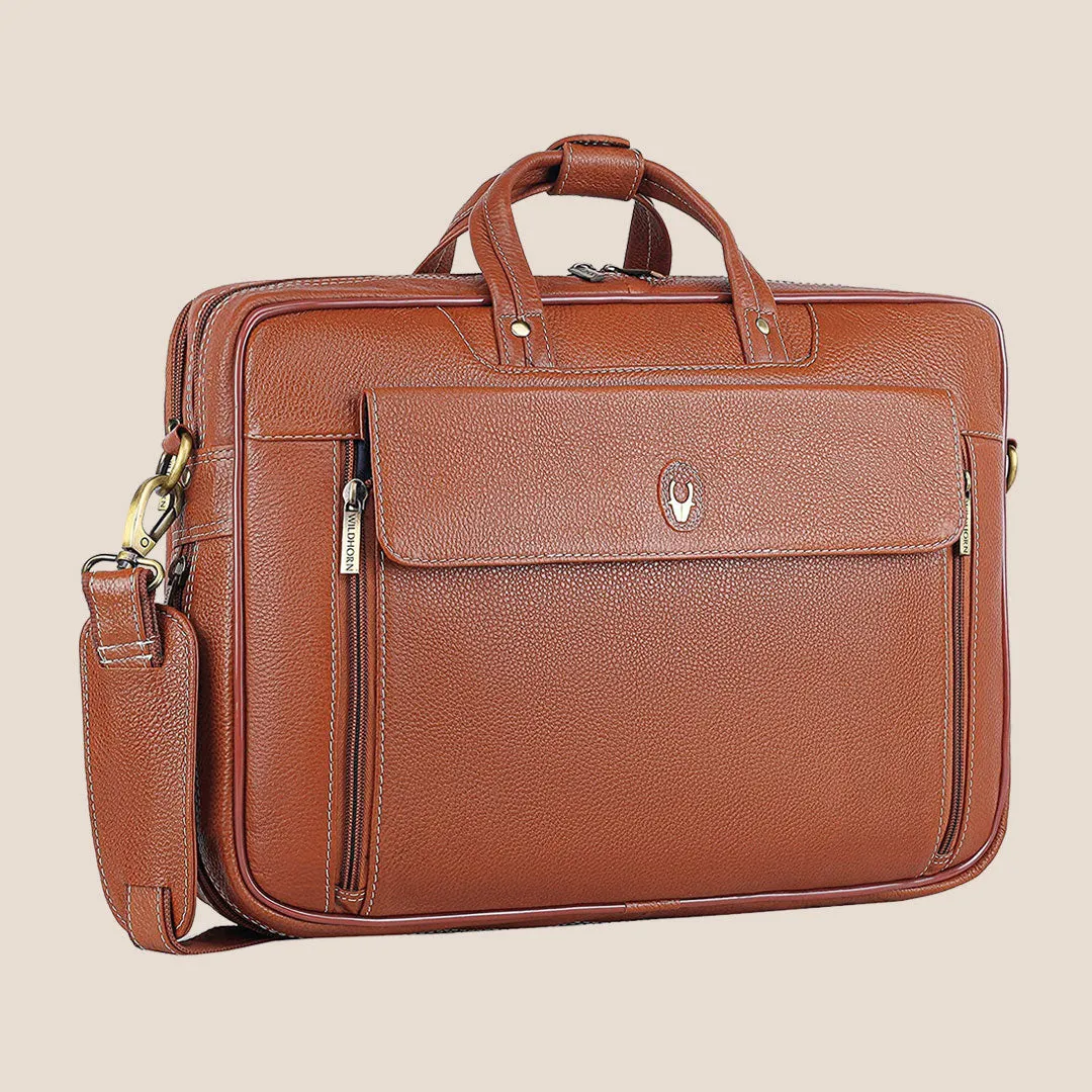 SPENCER Leather Laptop Messenger Bag for Men